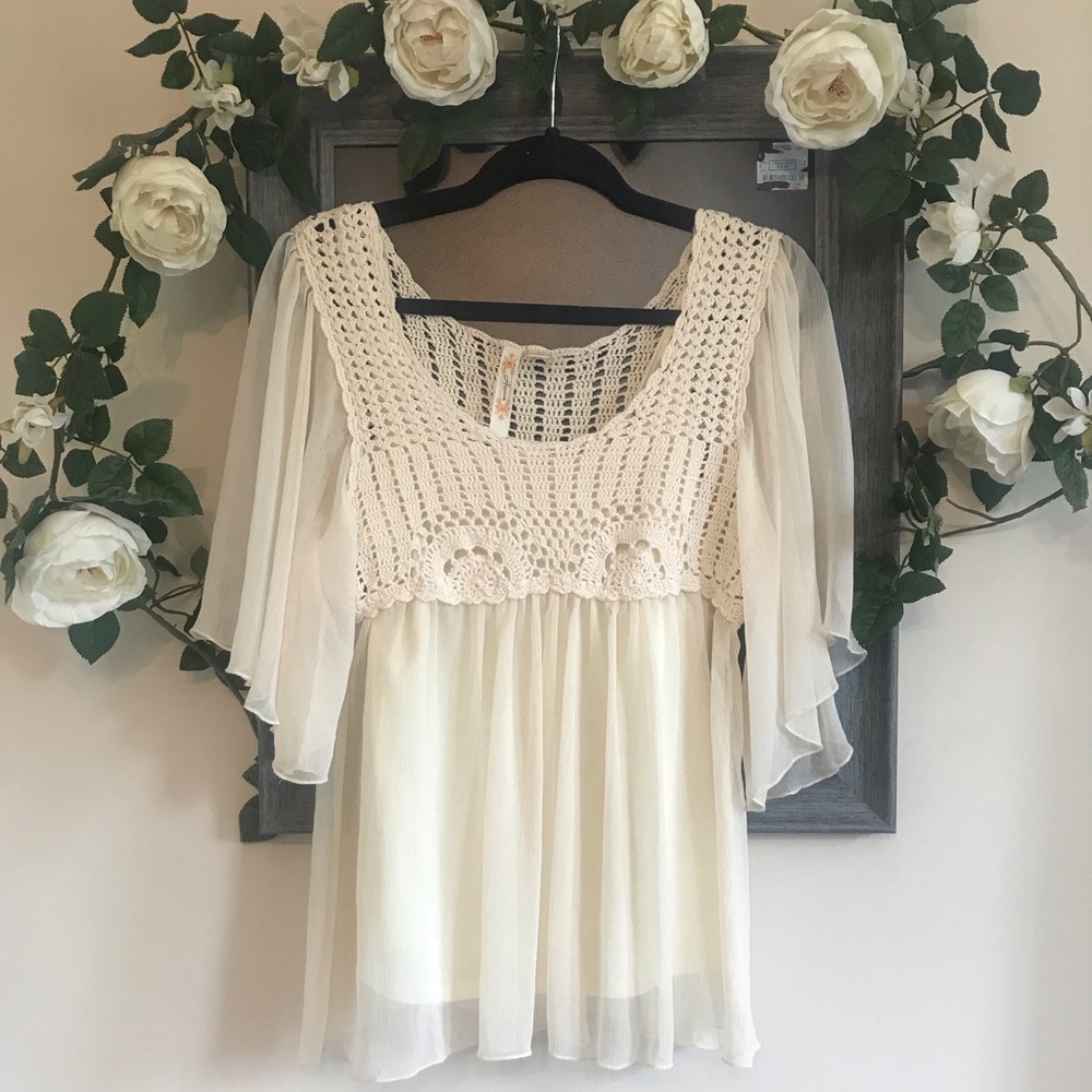 Boho Adiva eggshell white blouse